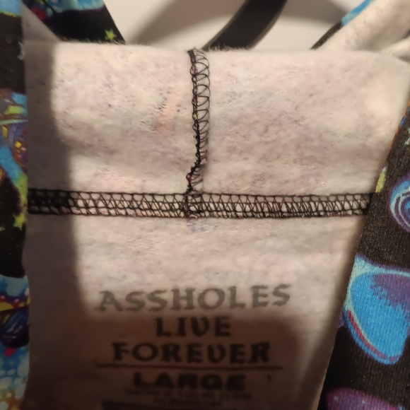 NWT A**HOLES LIVE FOREVER PULLOVER HOODIE - Picture 4 of 4